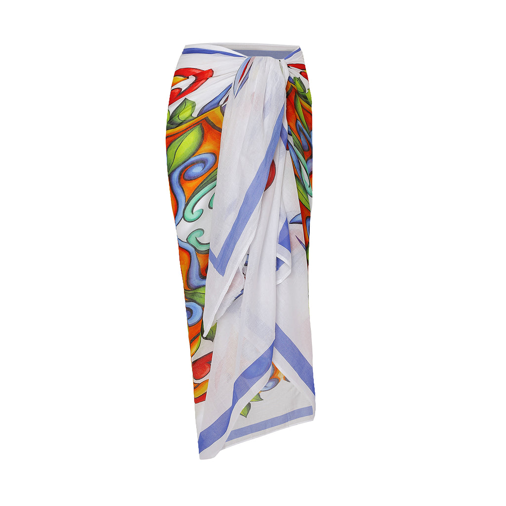Majolica Mosaic Resort Sarong - Multicolour Motif