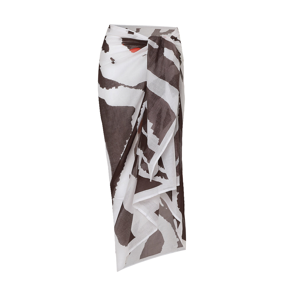 Into The Wild Zebra Print Resort Sarong