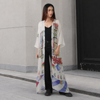 Abode Artistic Bookshelf Kimono Dress - Library Print