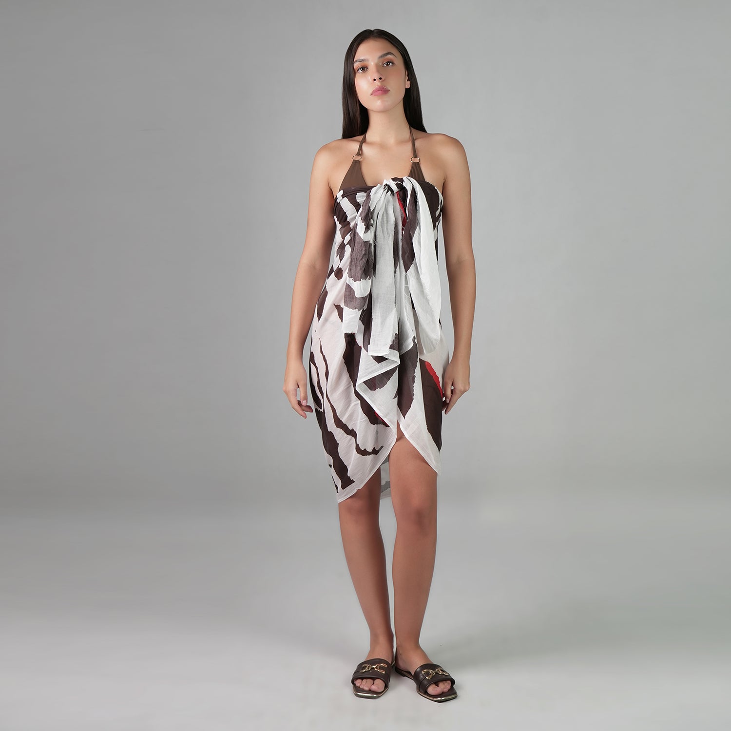 Into The Wild Zebra Print Resort Sarong