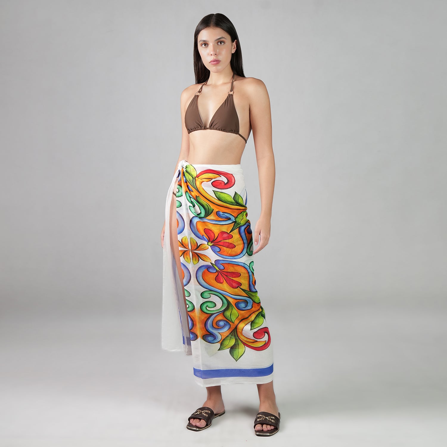 Majolica Mosaic Resort Sarong - Multicolour Motif