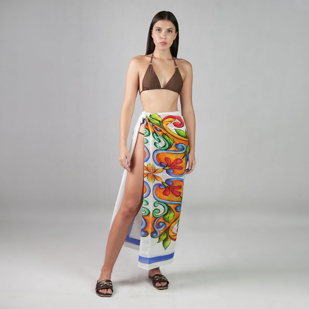 Majolica Mosaic Resort Sarong - Multicolour Motif