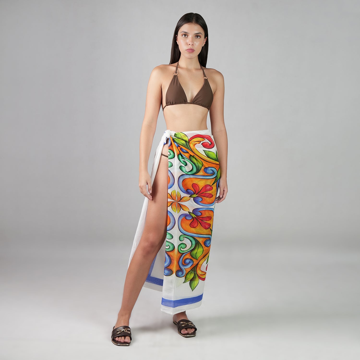 Majolica Mosaic Resort Sarong - Multicolour Motif