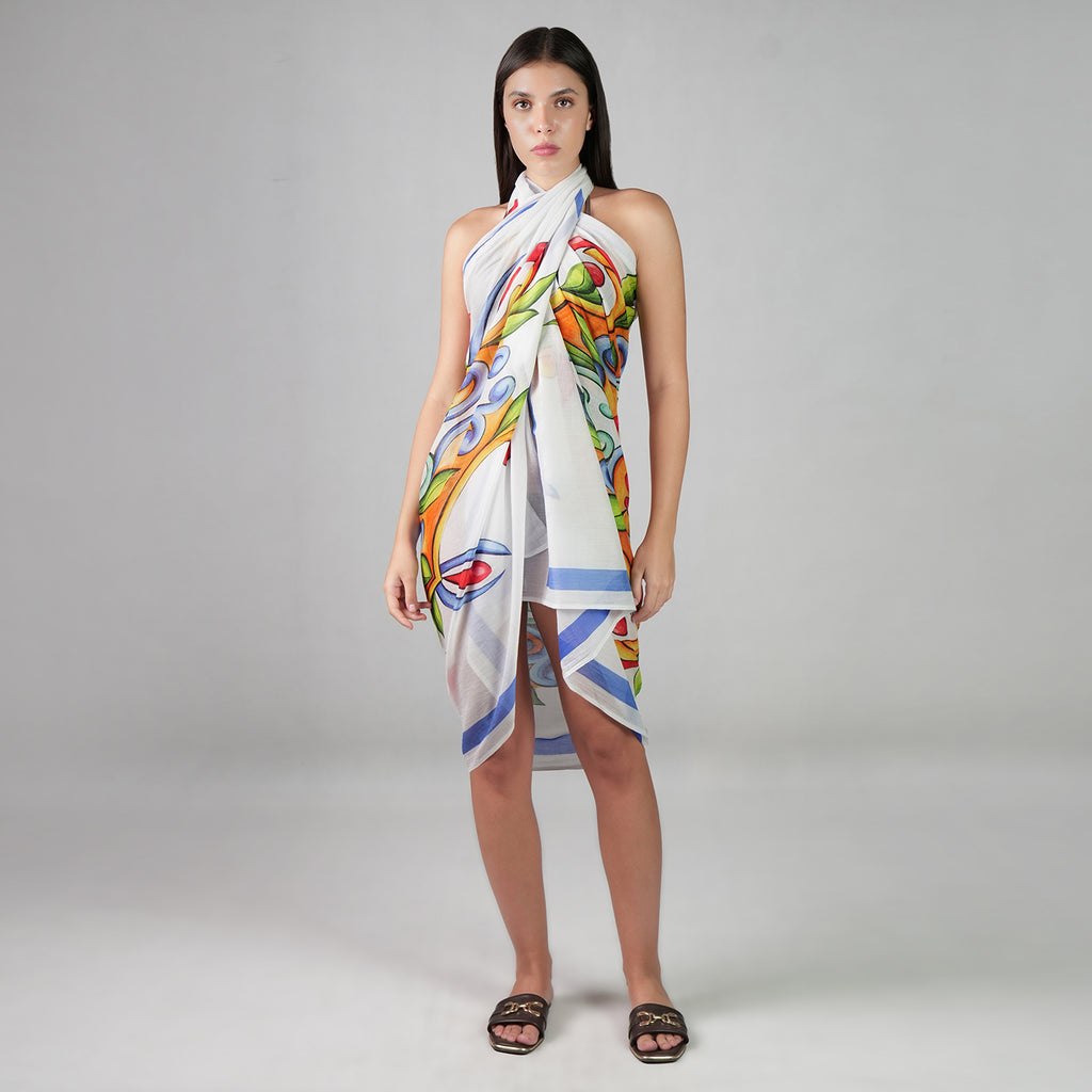 Majolica Mosaic Resort Sarong - Multicolour Motif