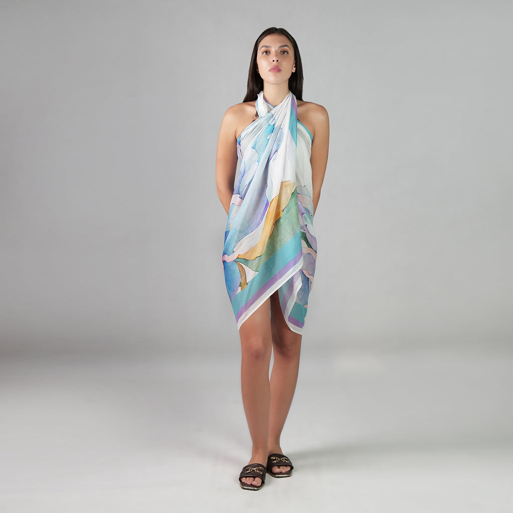 Fleur Botanical Print Resort Sarong