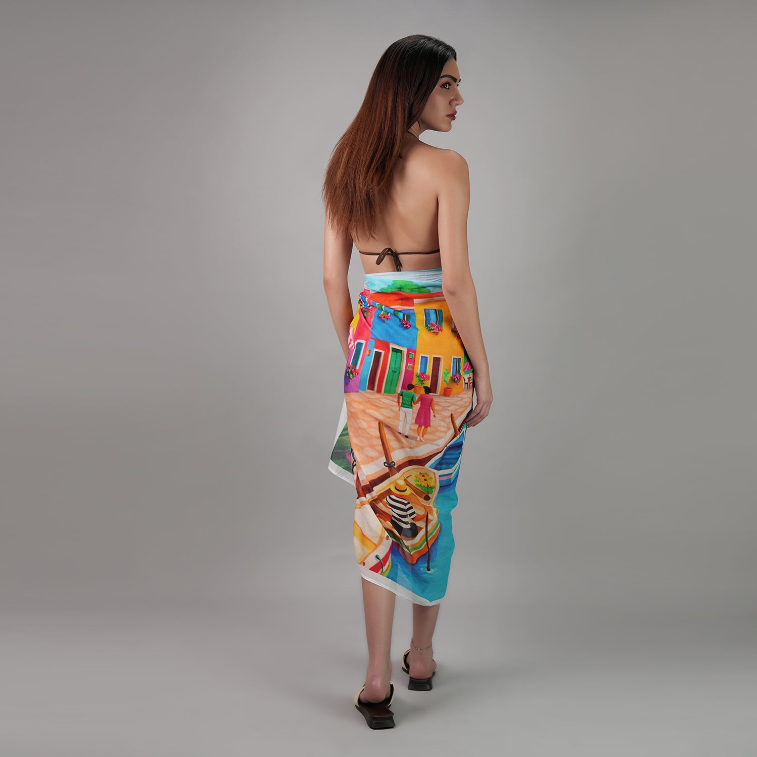 Mediterranean Picnic Resort Sarong - Multicolour