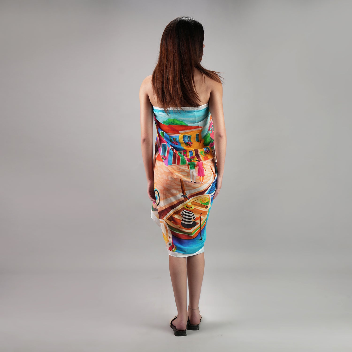 Mediterranean Picnic Resort Sarong - Multicolour
