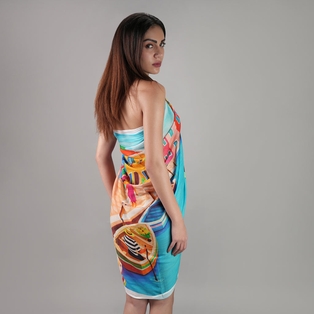 Mediterranean Picnic Resort Sarong - Multicolour