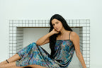 Shadow Of Sequin Shimmer Rainbow Black Maxi Dress
